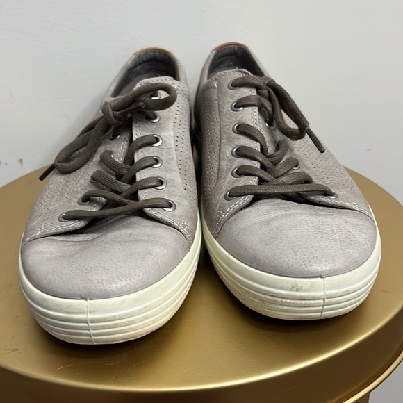 Men’s Ecco Soft 7 Perforated Gray Sneakers Shoes Size 10 - Picture 3 of 9